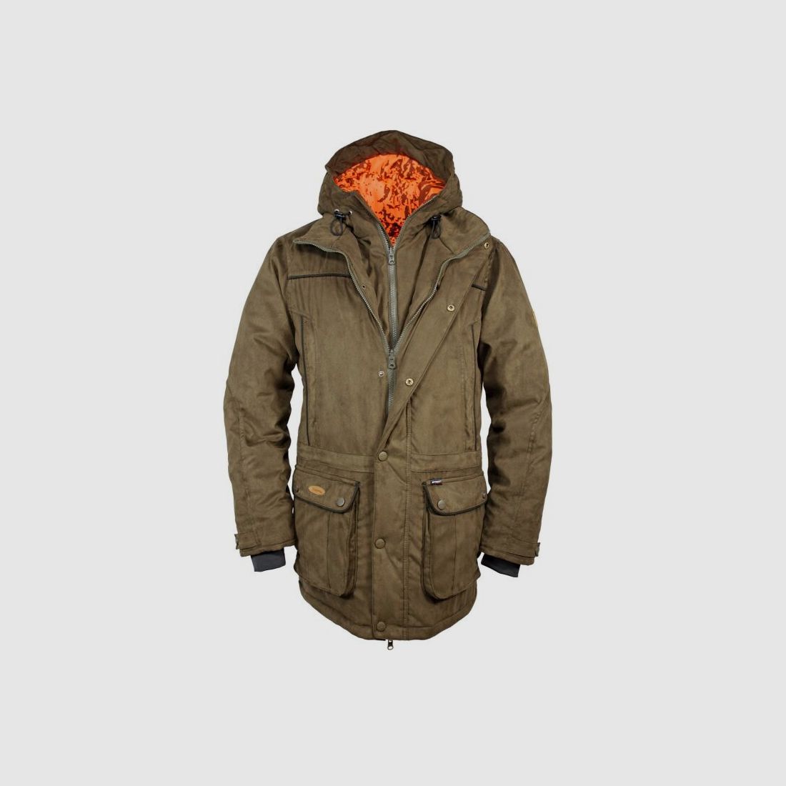 Hubertus Herren Wendejacke Janus Oliv/Orange