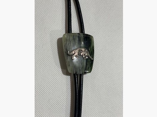 Jägerkrawatte Fuchs in Silber handmade