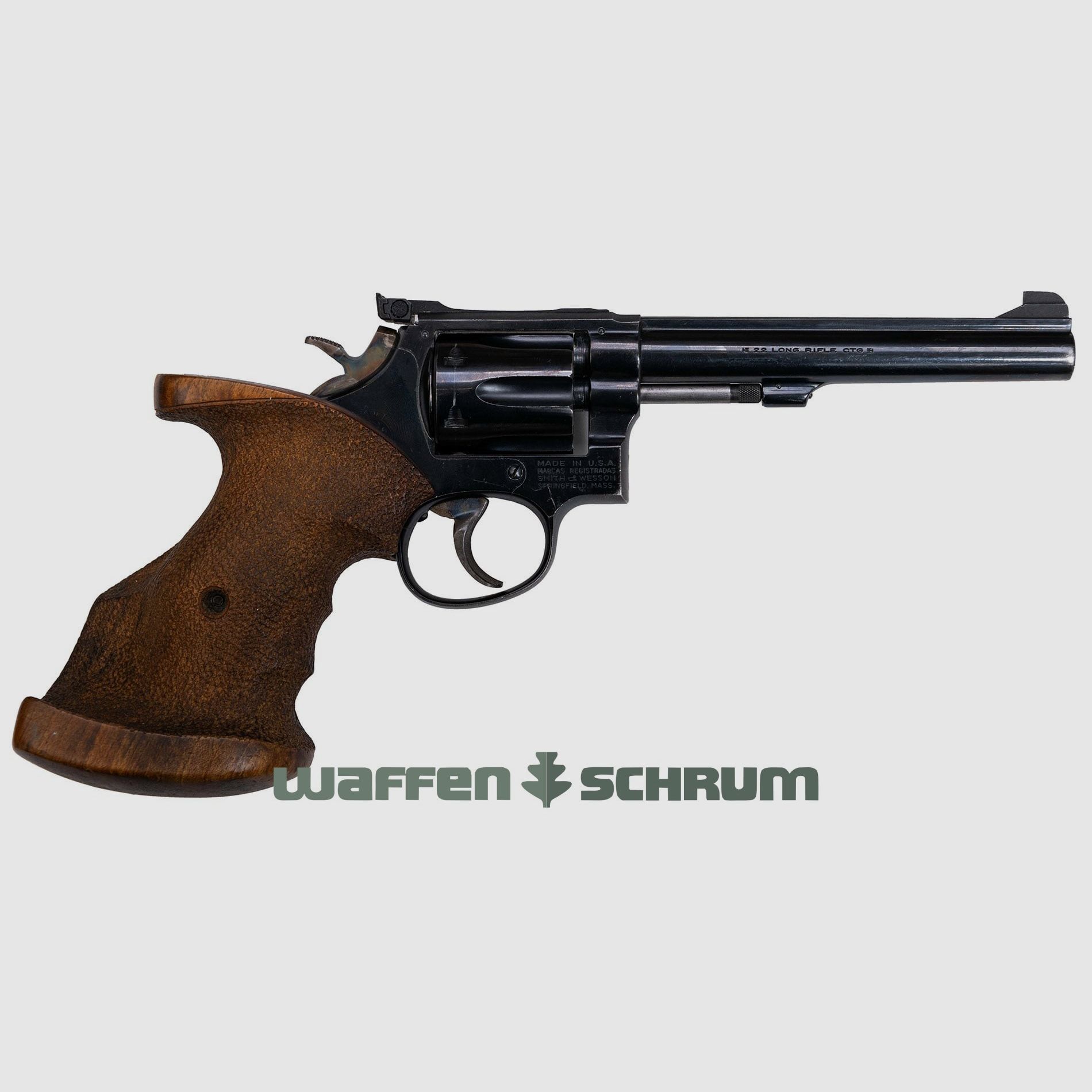 Smith & Wesson 17-2 , Match-Griff rechts, Verstellbare Sport-Visierung .22lr