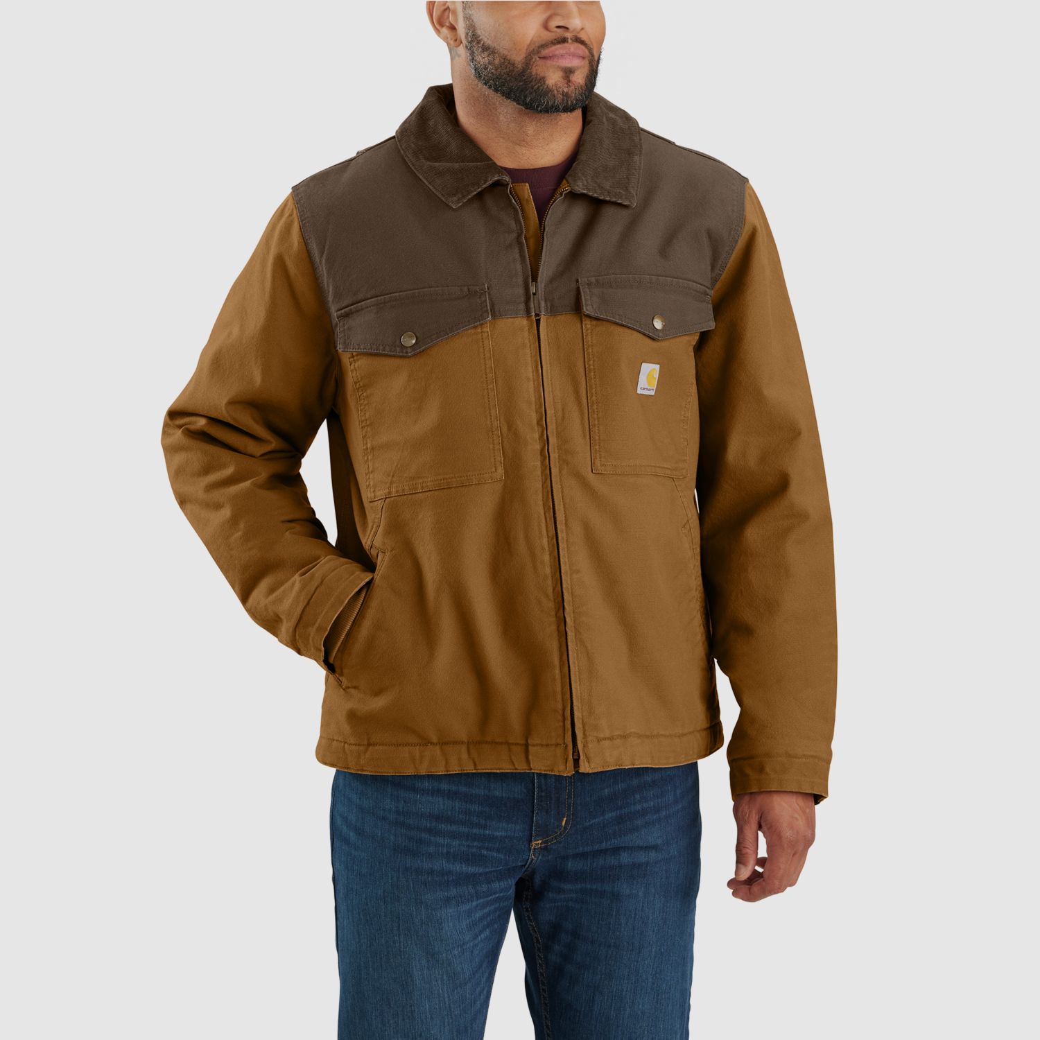 Carhartt Montana Ente isolierte Jacke, Herren, Carhartt brown/coffee, XL