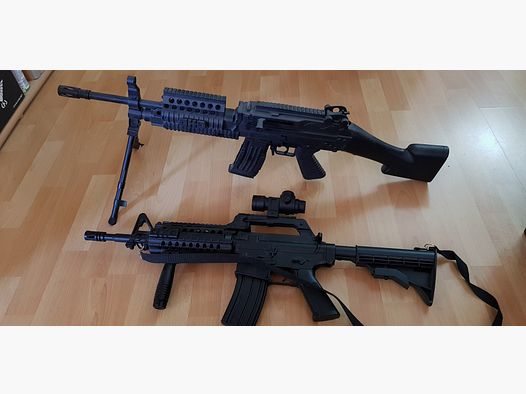 Mg249  und M4 airsoft 6mm bb