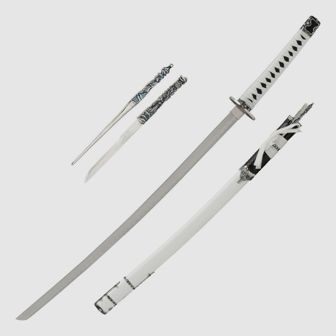 Katana mit Beimessern weiß