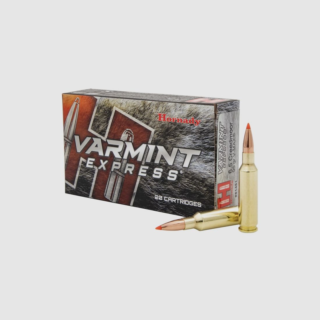 Hornady Varmint Express 6,5mm Creedmoor 95GR V-Max 20 Patronen
