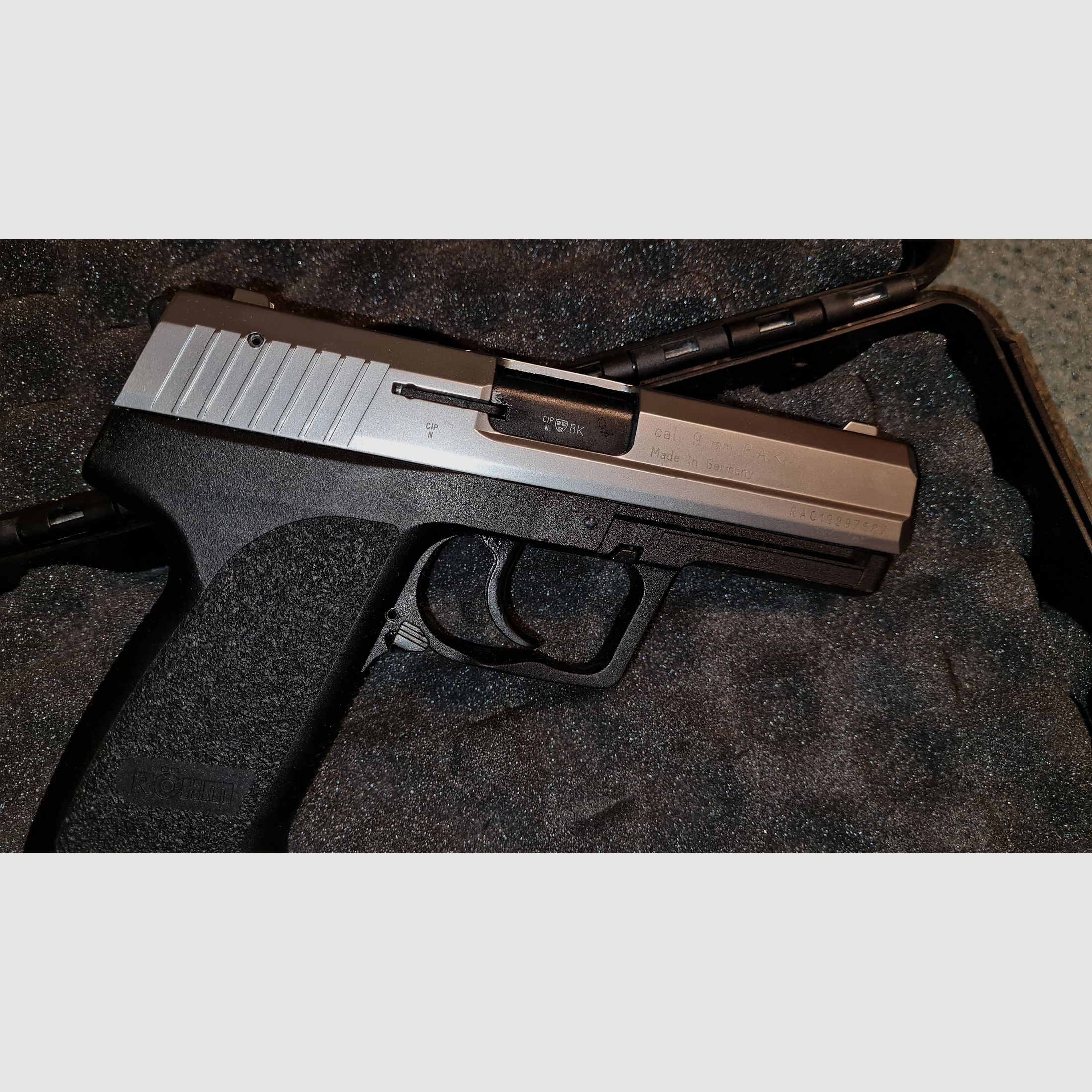 Röhm RG 96 Schreckschuss Pistole vernickelt