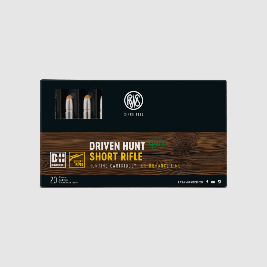 RWS Driven Hunt Short Rifle Kal. 308 Win. 9,7g/150 grs. - 20 Stk.