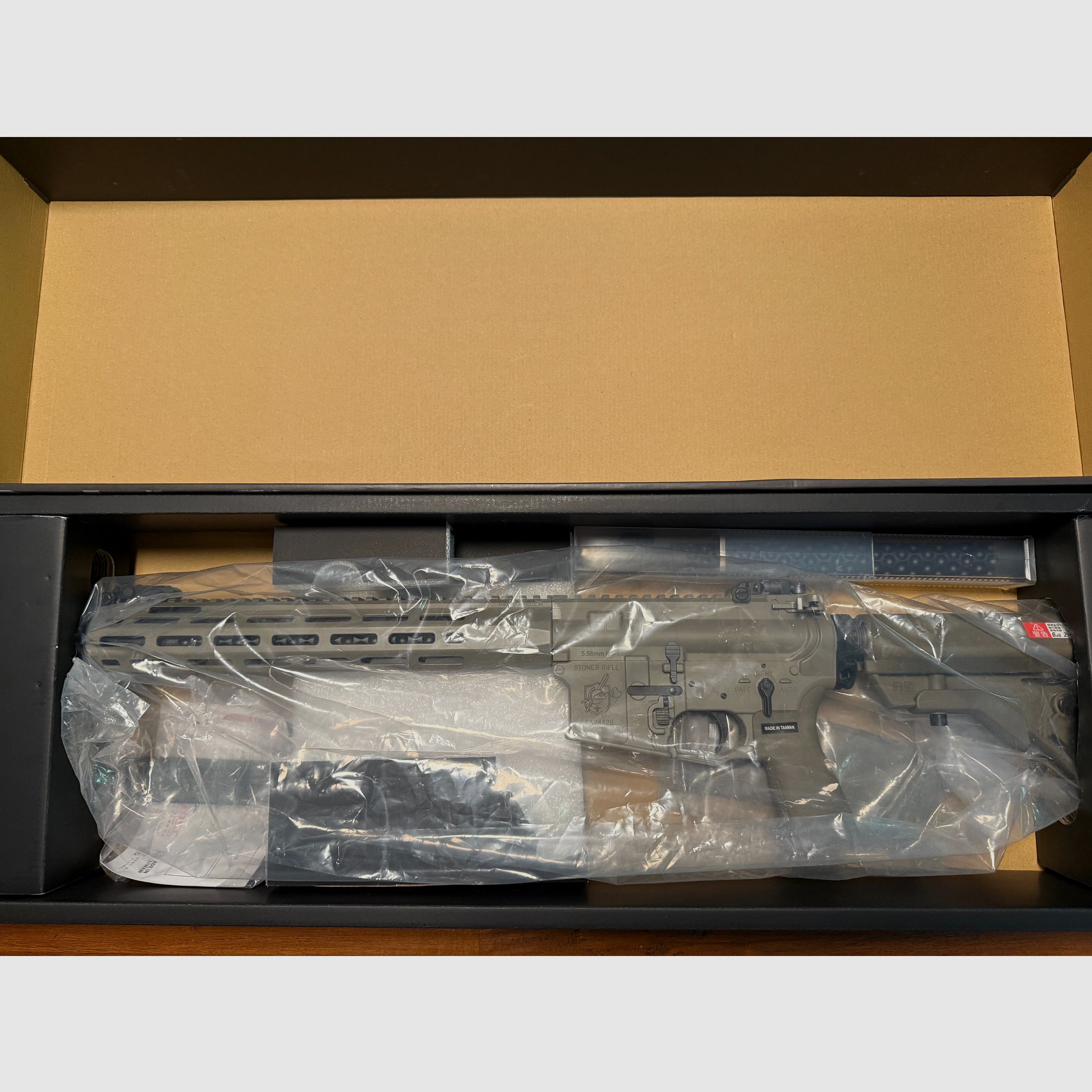 VFC L403A1 KS-1 | steel barrel | DaveCustomAirsoft KAC QD Silencer (Acetech Tracer)