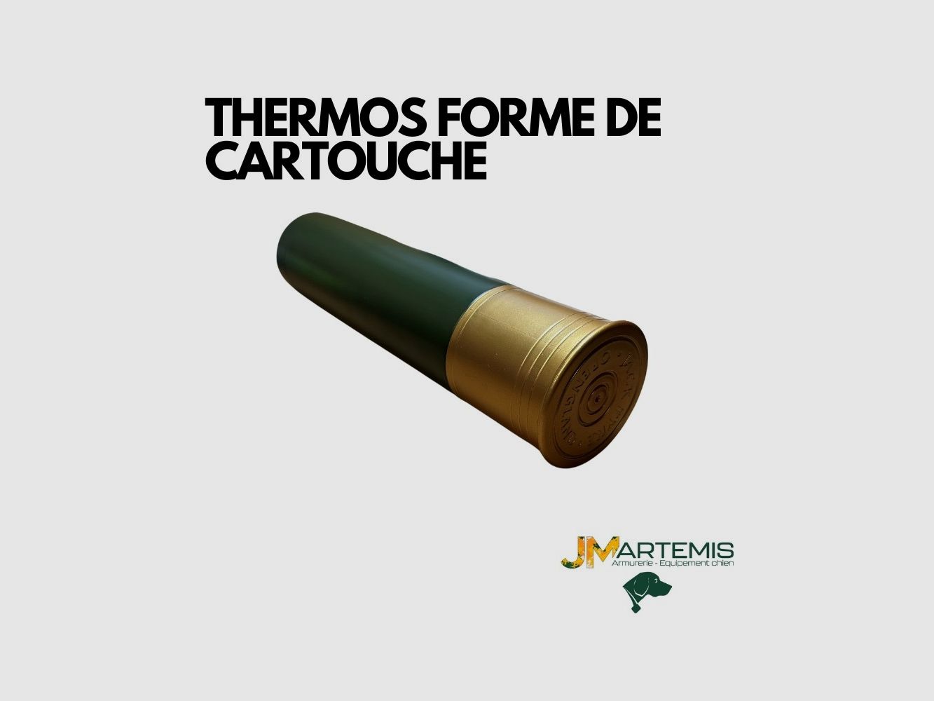 THERMOS FORME DE CARTOUCHE DE CHASSE, image 2 sur 4