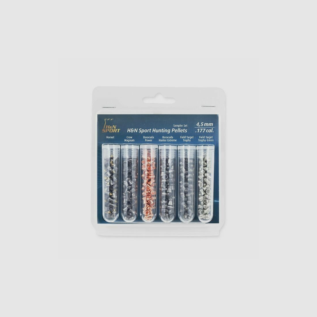H&N 6 tubes with test balls 4.5 mm hunting pellets