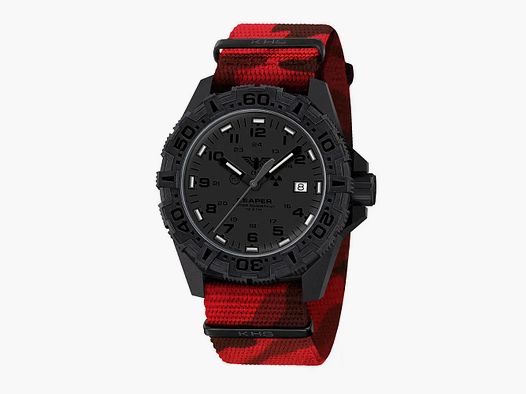 KHS KHS Uhr Reaper MK II XTAC Field Natoband rot camo