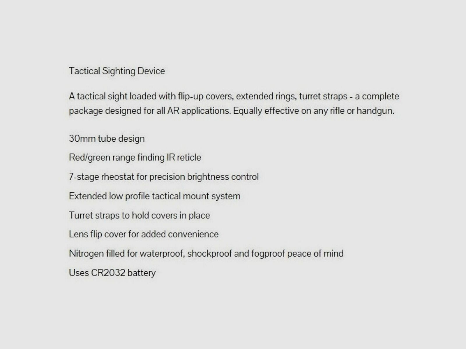 Sun Optics USA IR-Dot 1x30 rot/grün Tac