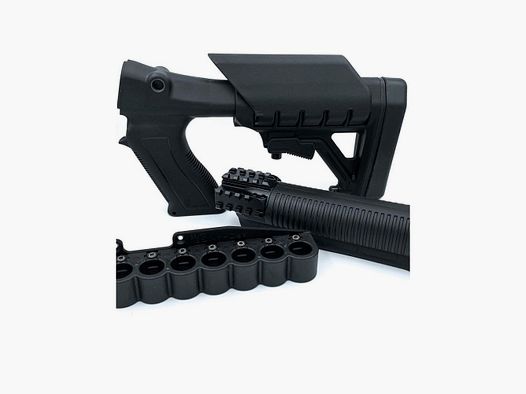 Archangel 870SC 20 Ga Calcio per Fucile con Sistema di Montaggio Ricevitore Portacaricatori Nero Polimero