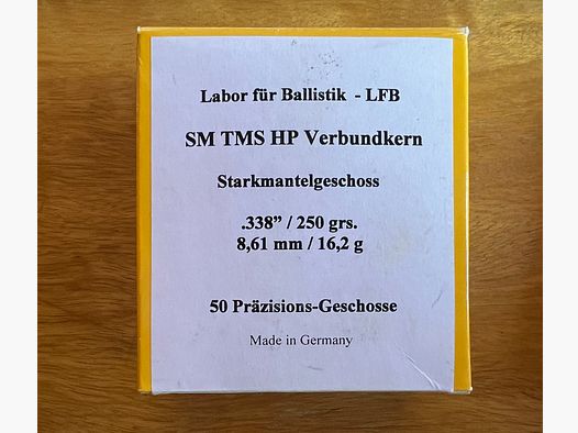 Original LfB Starkmantelgeschosse, Kaliber .338