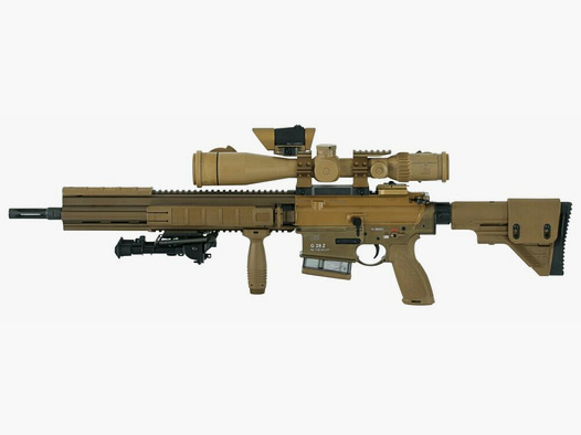 Heckler & Koch HK SLB G28 Z, Kal. .308 Win., sandfarben, m. ZF, Rotpunkt u. Feuerdämpfer
