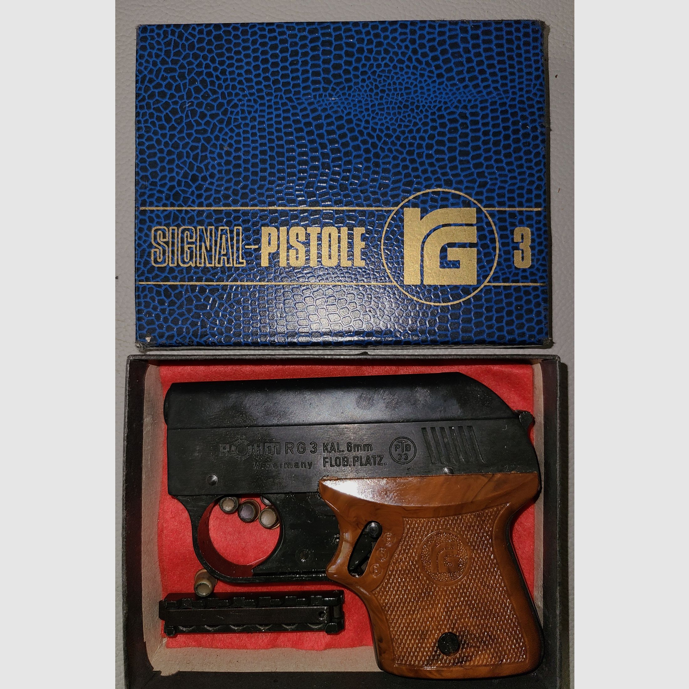 RÖHM RG3  / PTB 33 / 6mm /  SCHRECKSCHUSS / GAS / PISTOLE / SILVESTER / SELBSTVERTEIDIGUNG  / SAMMLER