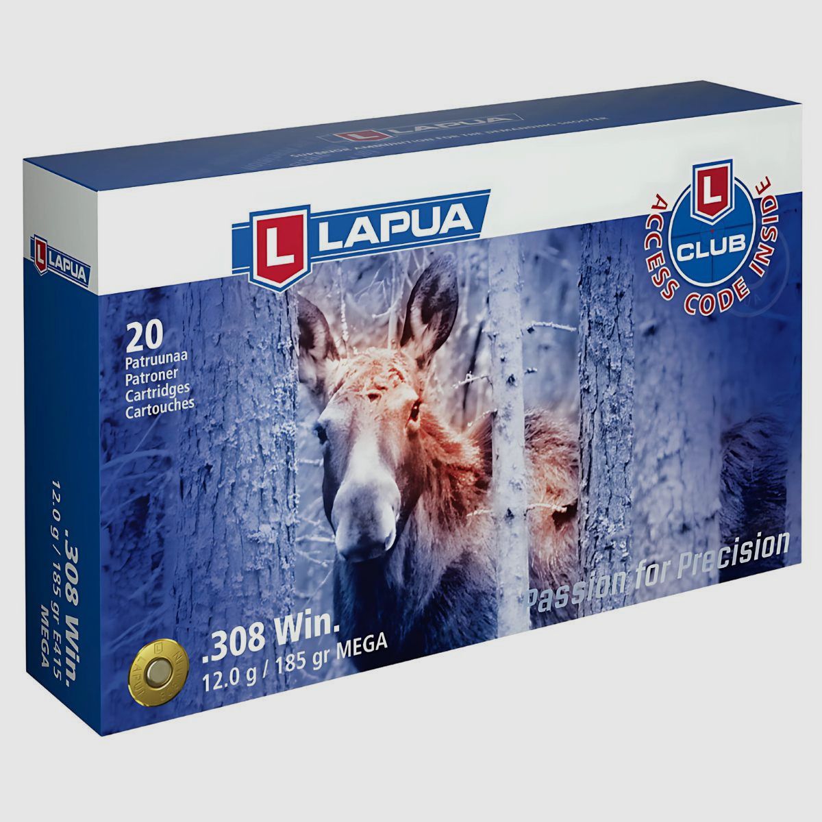 .308 Win Lapua SP Mega E415 185gr/12.0g (4317189), image 1 of 2