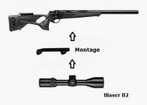Blaser R8 Ultimate Silence + Blaser B2 2-12x50 iC S + Montaggio + ... / Pacchetto completo