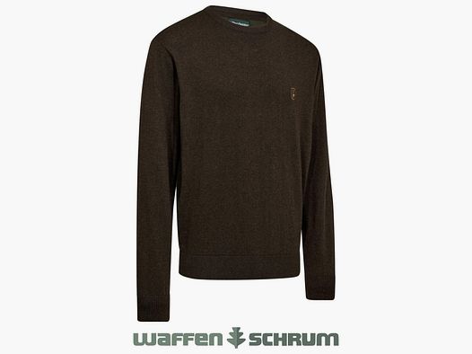 Deerhunter Pullover Harrington Rundhals Brown Melange