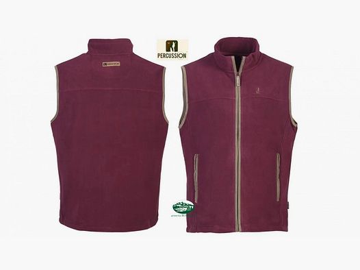 PERCUSSION Fleeceweste bordeaux 15164