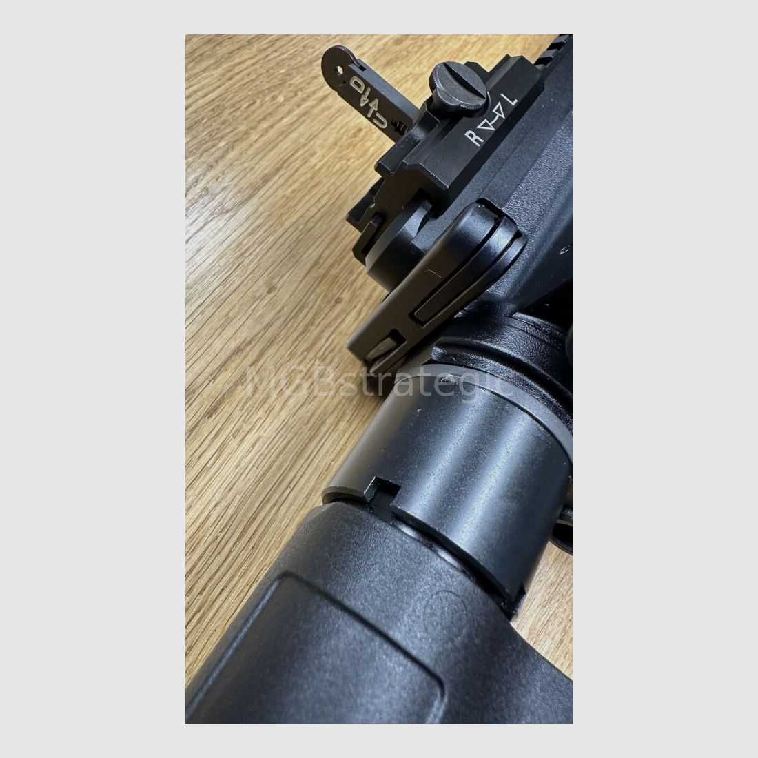 Heckler & Koch MR223 A3 Slim-Line 16,5" Lauf - halbautom. Büchse .223Rem sportlich zugelassen! - Das zivile H&K 416 - mit Original H&K Abzugs- und Schlagstück Pin mit extra Sicherung wie bei G95K + Original H&K QD End-Plate (doppelt neu verstemmt, siehe Foto)