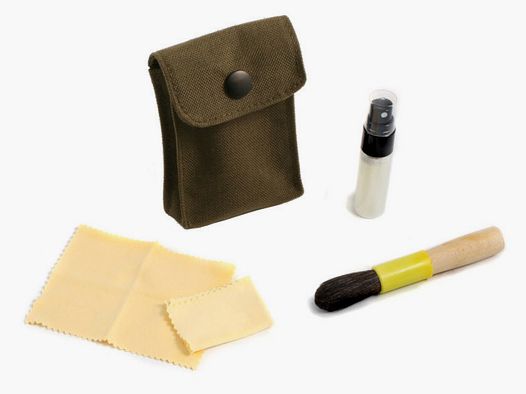 Premium optical cleaning set, with storage bag
