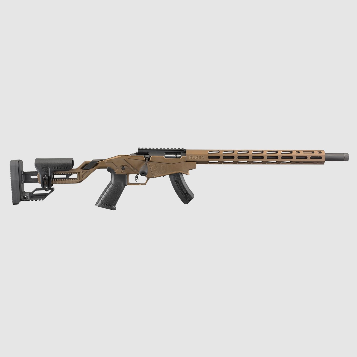 RUGER PRECISION RIMFIRE .22 LR 18"/46CM 1/2"-28 BURNT BRONZE CERAKOTE