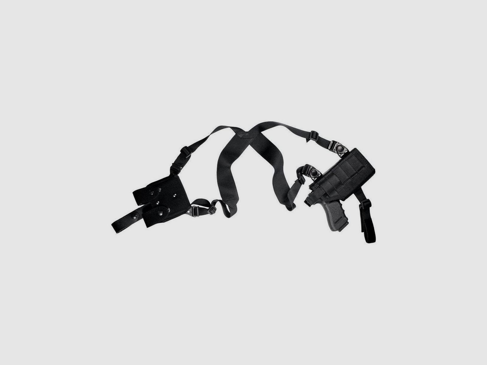 Schulterholster für Pistolen mit Taschenlampe/Laser