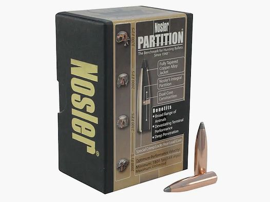 Bala Nosler Partition 7mm/.284 175GR Spitzer 50 piezas