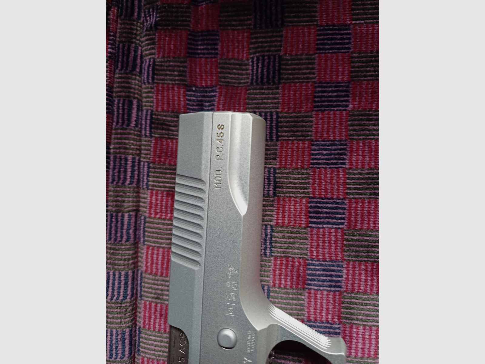 Pardini 45 ACP Nickel Sport Model P.C. 45 S, 5 inch; Top onderhouden, weinig geschoten, afbeelding 2 van 8