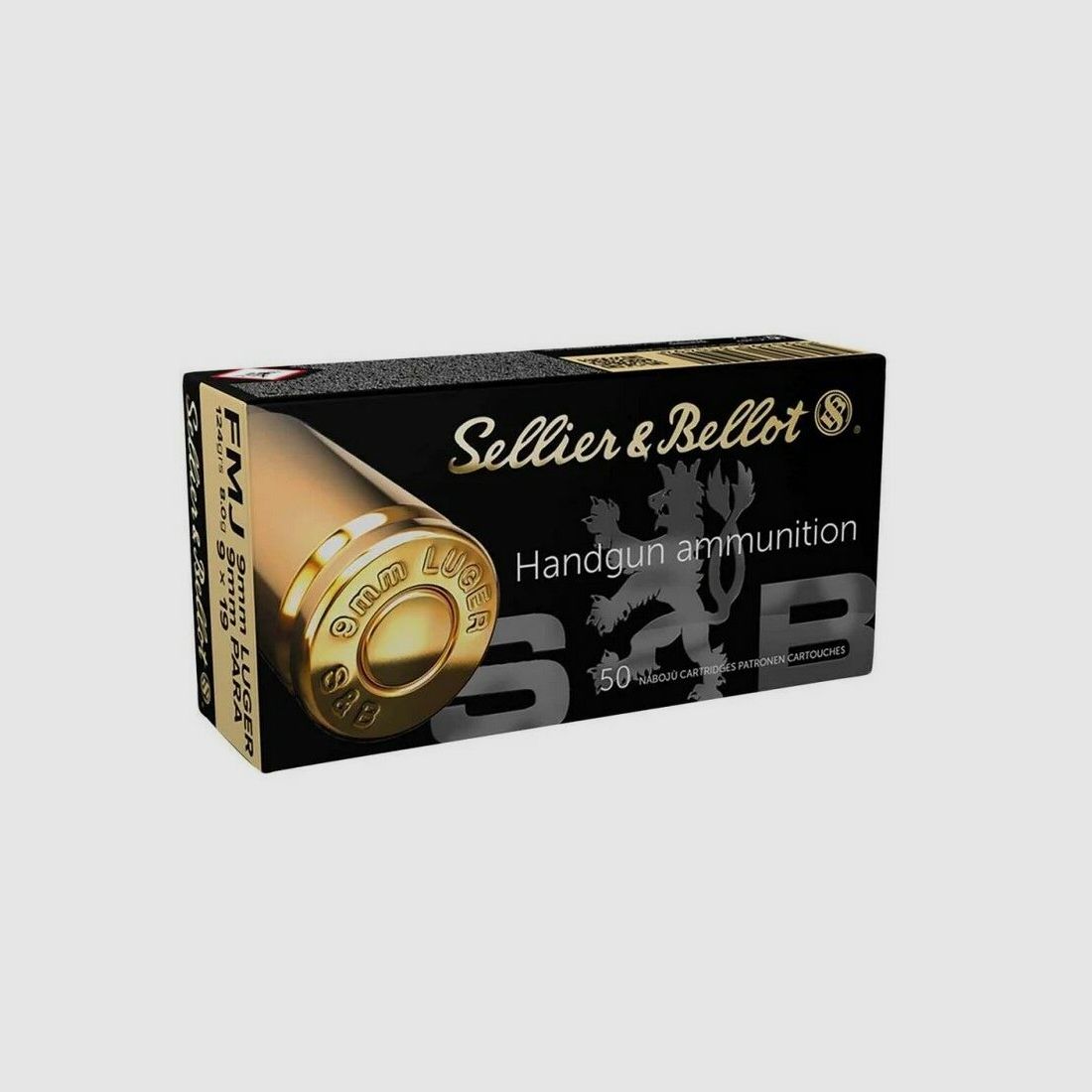 Sellier & Bellot 9 mm Luger Vollmantel 8,0g/124 grs.