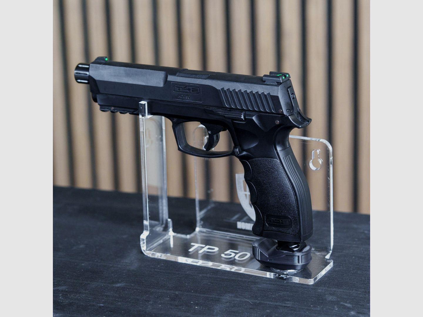 PLEXIGLAS® wandhouder / tafelstandaard voor HDR50 | HDP50 | stijlvol ontwerp met lasergegraveerd Homedefence-logo