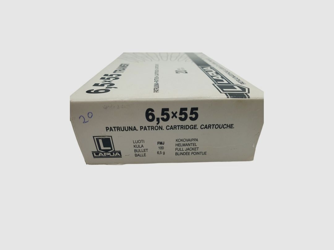 DESTO AMMO - PACKUNG MIT 20 PATRONEN LAPUA KAL.6.5x55SE 100Grs FMJ, Bild 3 von 4