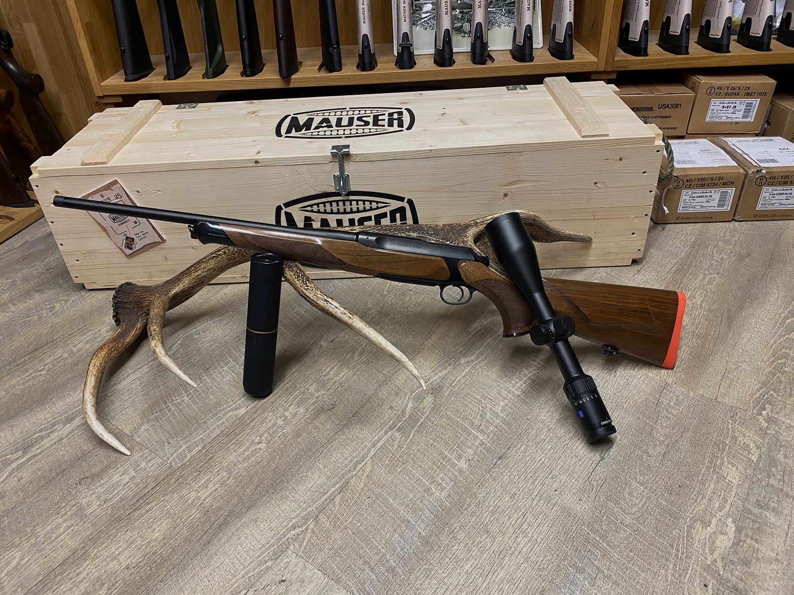 Sauer 505 Ergo Lux, mit Zeiss Conquest V4 3-12x56