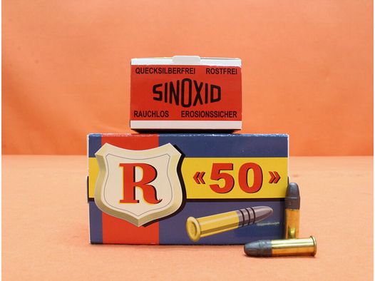 RWS Patrone .22lr RWS 40grs LRN (2318597) R50 VE 50 Patronen "Jubiläumspackung" [#ARS] 2,6g Blei-Rundkopf