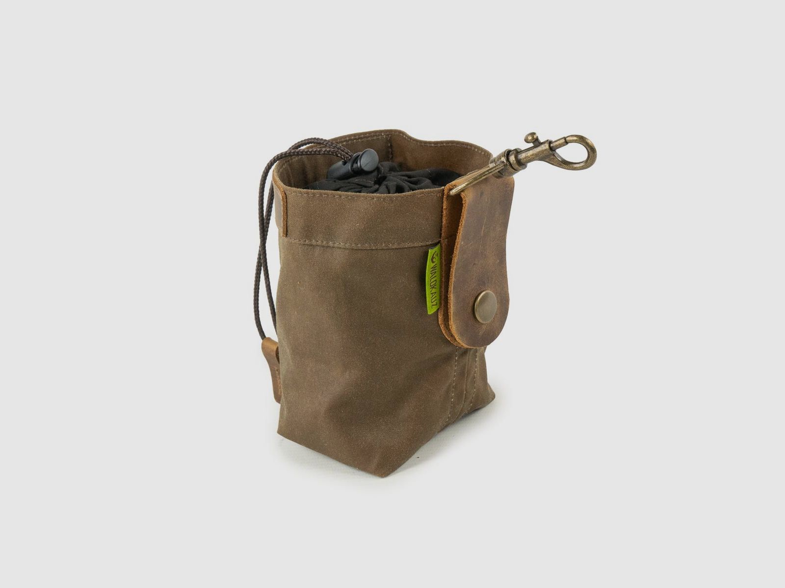 Leckerlibeutel "Lohntüte", Waxed Cotton, Khaki
