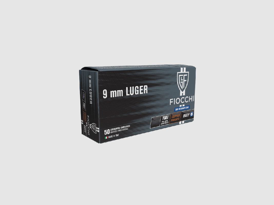 Fiocchi 9 mm FMJTCSP 100 gr Munition