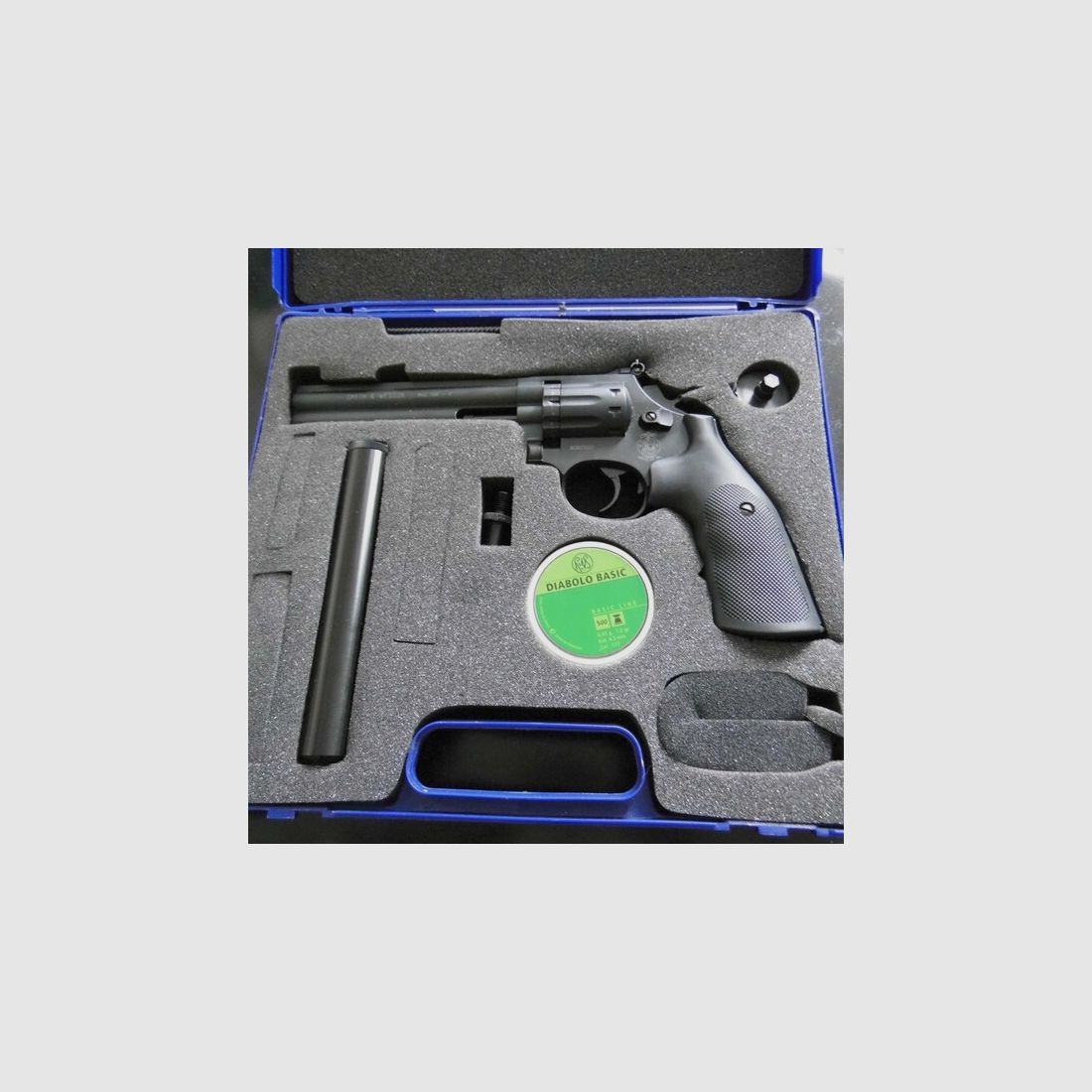 Co2 Revolver Wesson Smith 6 Zoll brüniert 4,5 mm Diabolo