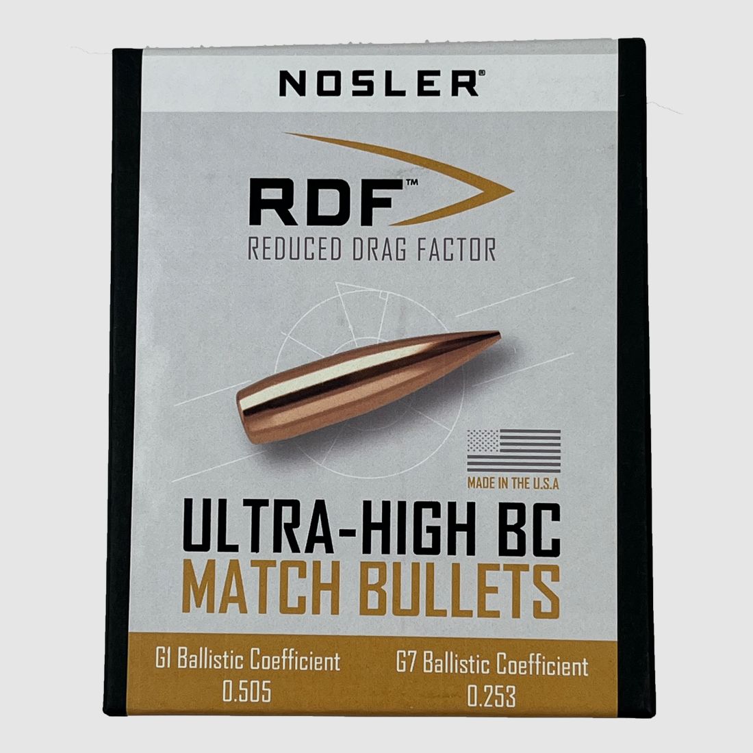 Nosler 53182 RDF Bullets .30/.308 168GR HPBT