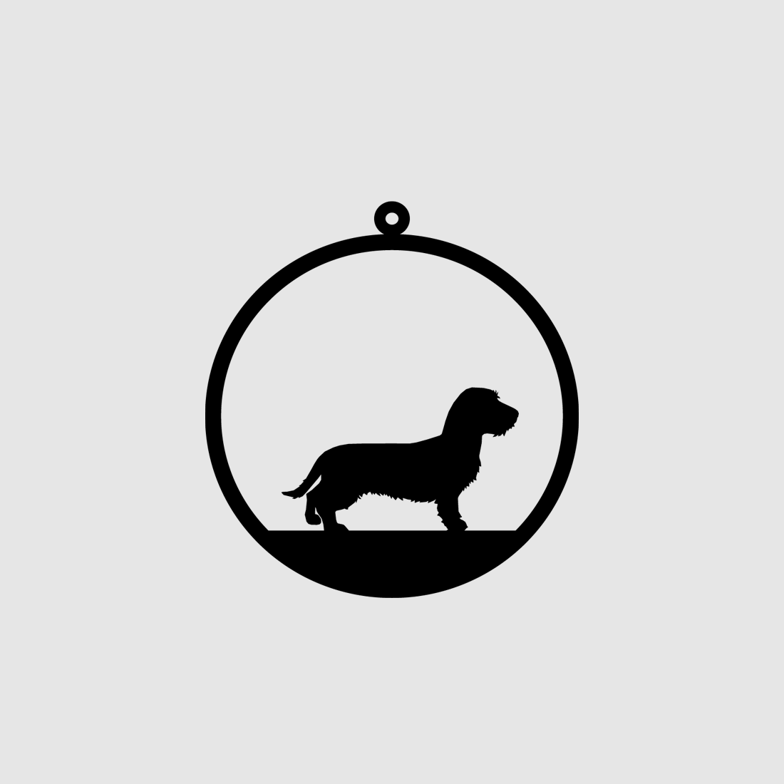 Petit pendentif décoratif "Dachshund à poil dur"