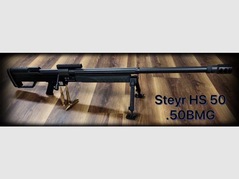 Steyr HS .50 BMG inkl. Optik, Transportkoffer und Munition
