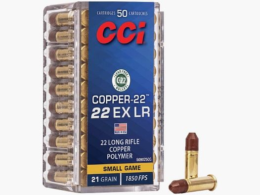 CCI Copper-22 .22 LR 21GR CPHP 50 cartridges