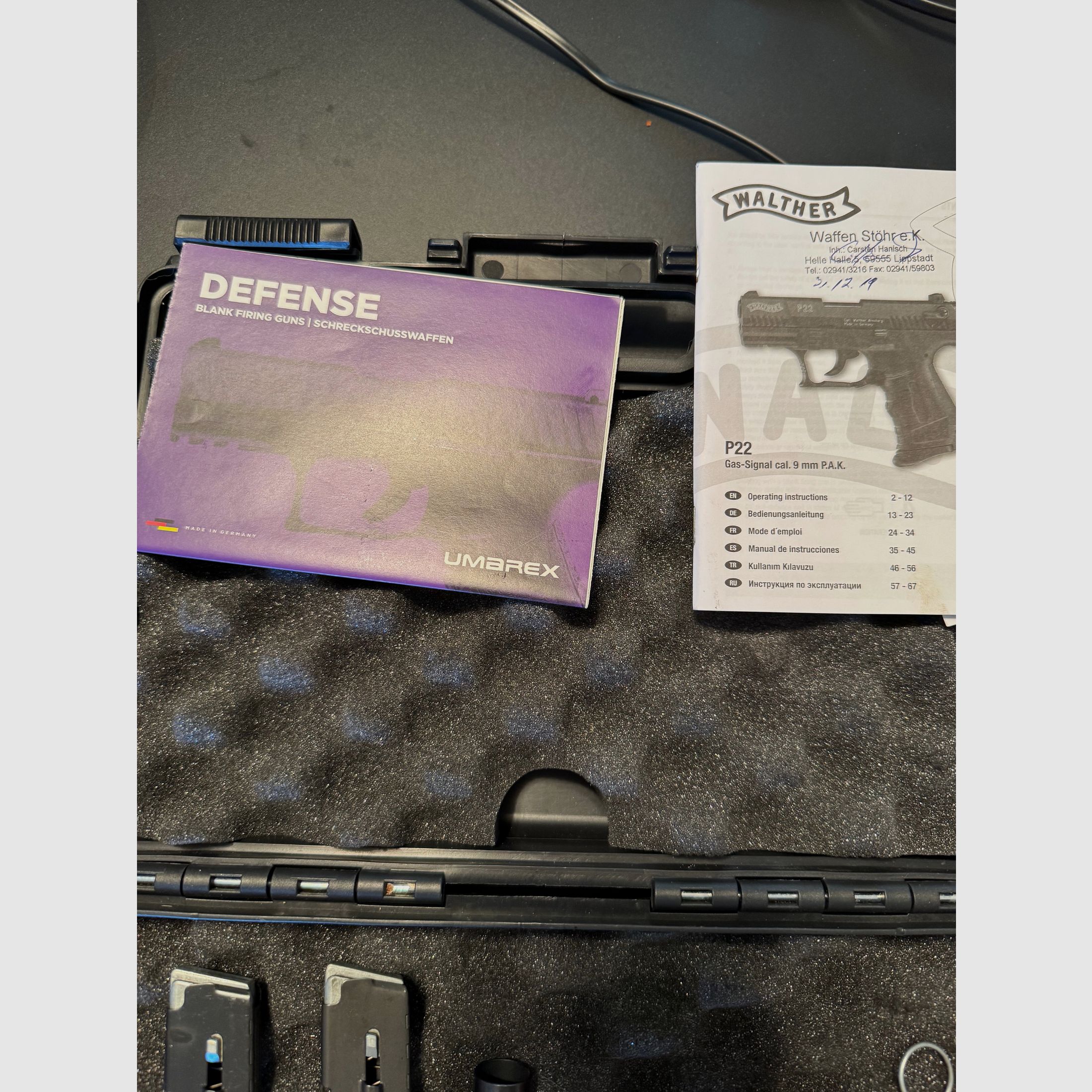 Walther P22 Gas-Signal cal. 9mm P.A.K.