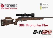 Brenner Komplettpaket: BR20 B&H Prohunter Flex Lochschaft mit Hawke 3-12x56 fertig montiert