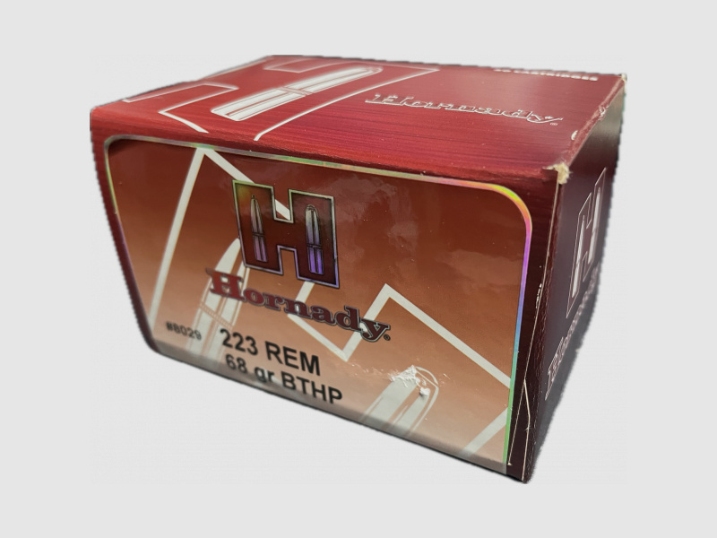 HORNADY MATCH BTHP - .223REM - 68 GRS. - 50 PATRONEN