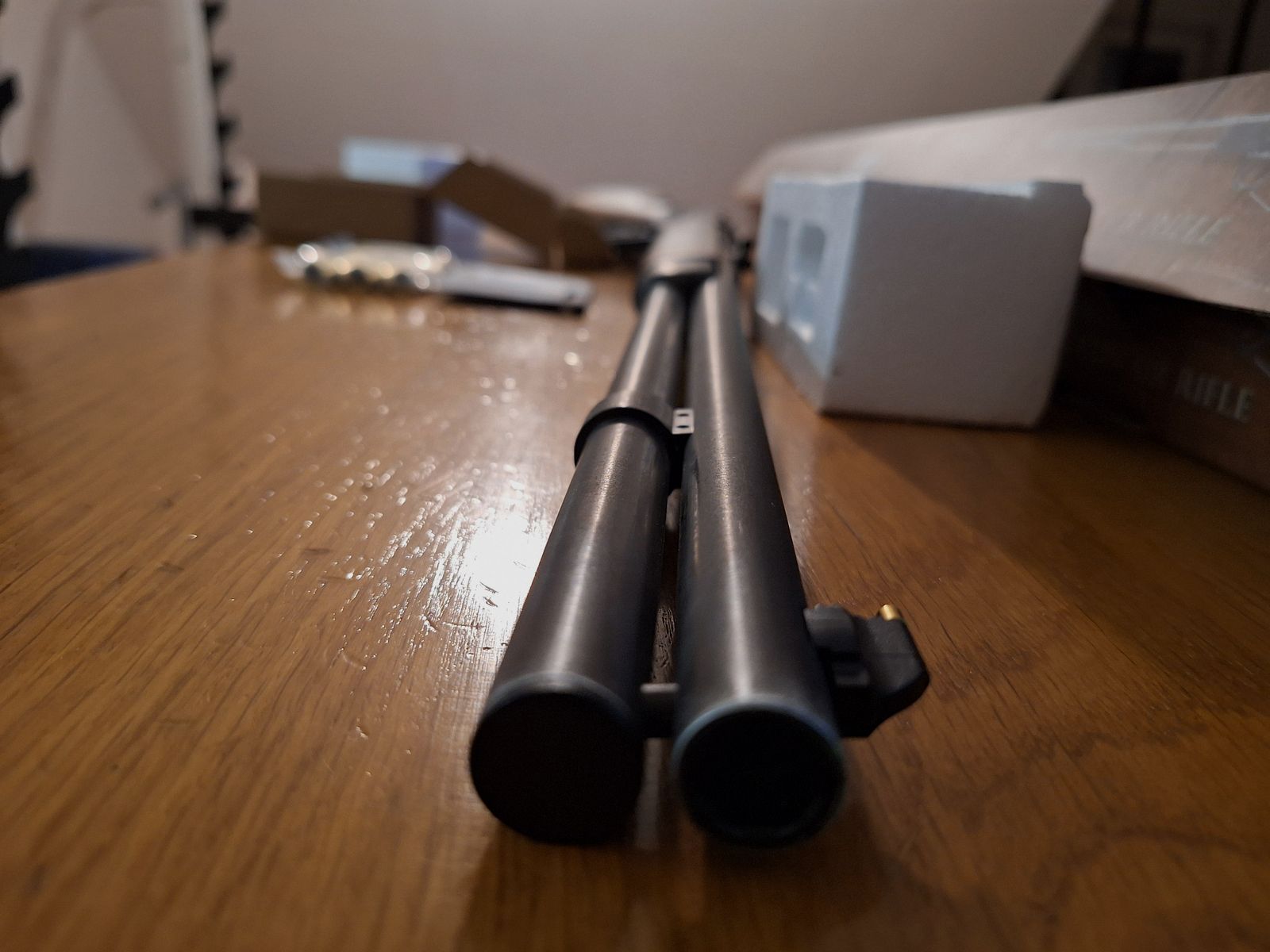 Co2 Cowboy Rifle Legends inkl. Koffer mit Schloss 4,5 mm BB und 4,5 mm Diabolo 34 Ladehülsen insgesamt!