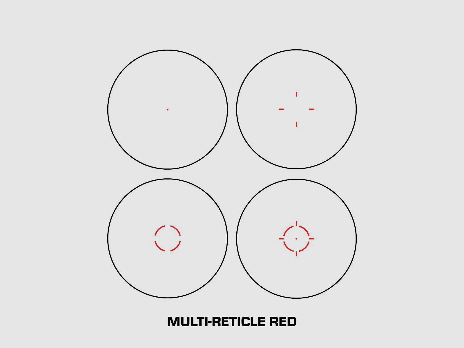 Swampfox Liberator II 1x22 Reflexvisier - Multi-Reticle, rot