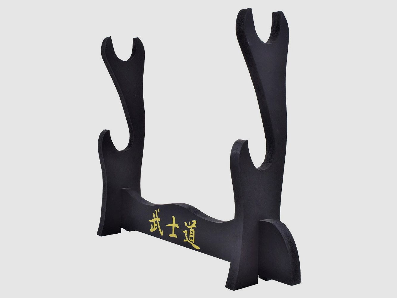 Matte black sword stand for 2 swords