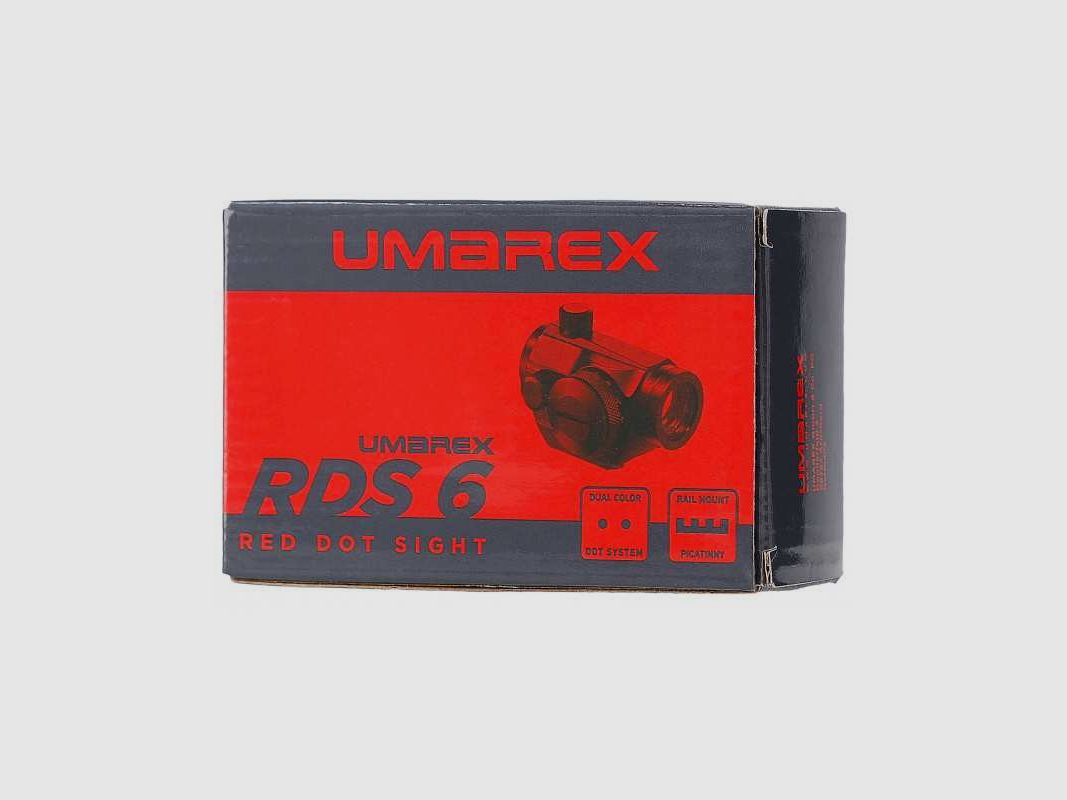 Umarex RDS 6 Red Dot Sight Zielpunkt umschaltbar rot / grün, integrierte Picatinny-Montage