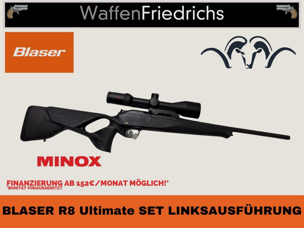 BLASER R8 Ultimate Komplettset MINOX LINKSAUSFÜRHRUNG - Waffen Friedrichs