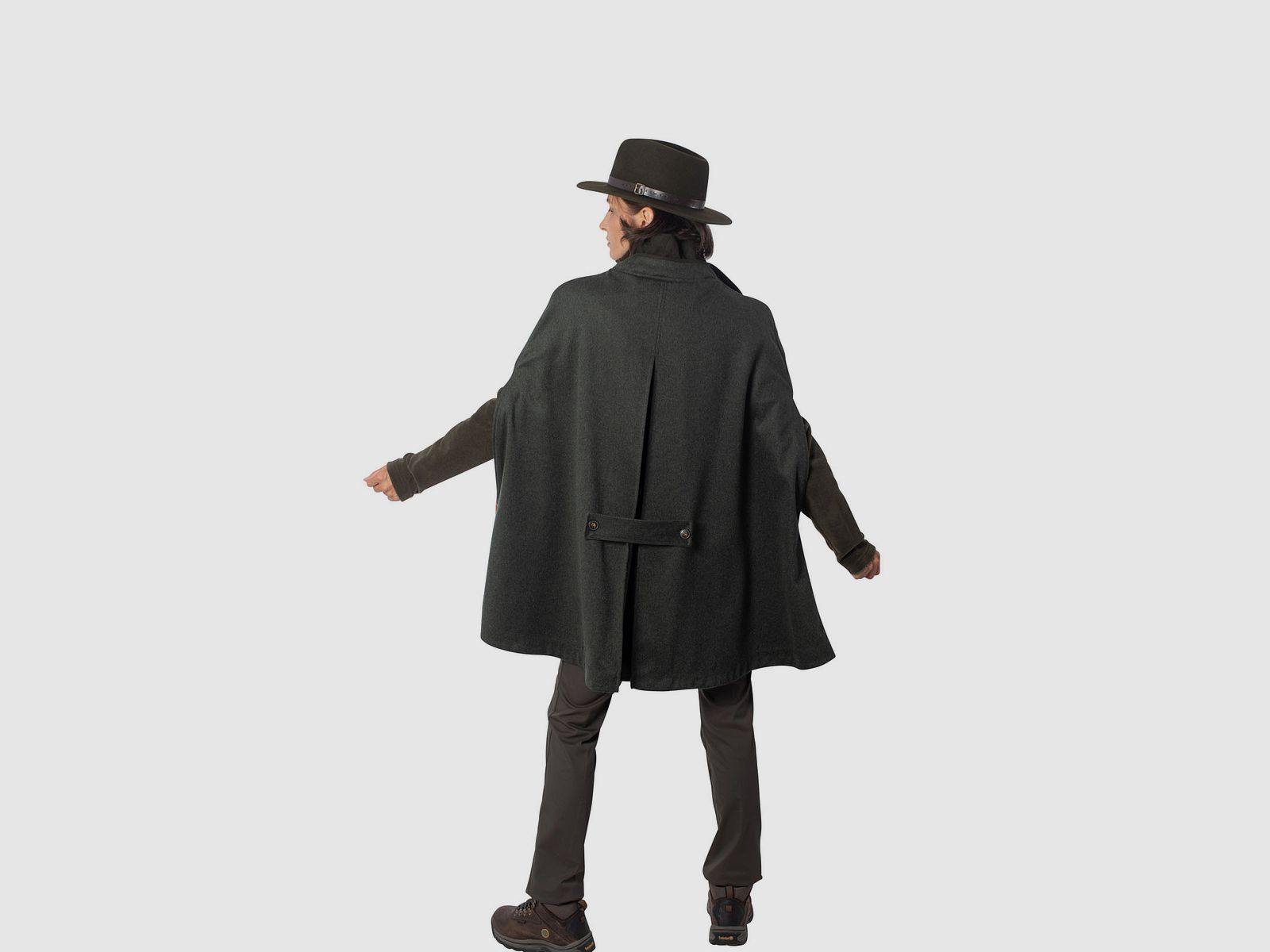 Poncho made of loden -