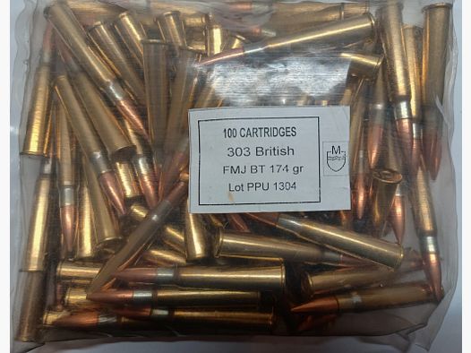 Prvi Partizan, PPU .303 británico - 174grs. FMJ BT, *100 disparos*